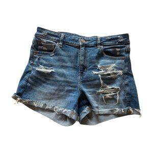 American Eagle Outfitters Ripped Blue Jean Shorts